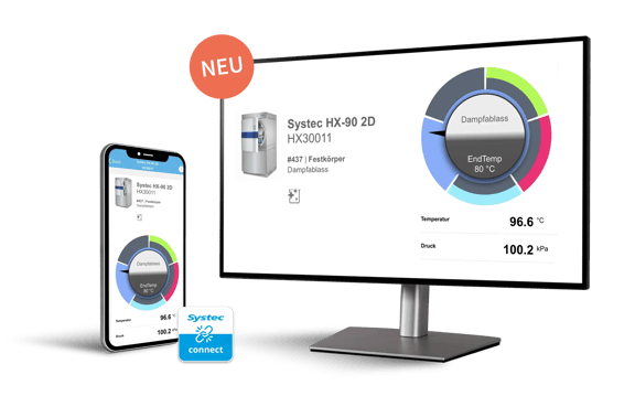 Systec Connect Software: Autoklaven-Monitoring auf Smartphone, Tablet und PC